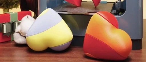 3D Printed Creative Ornament: The Romantic Art of Spiral Heart Assembly