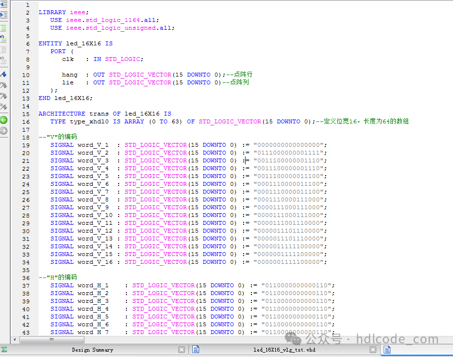 FPGA-Based 16x16 Dot Matrix Display Design VHDL Code Simulation