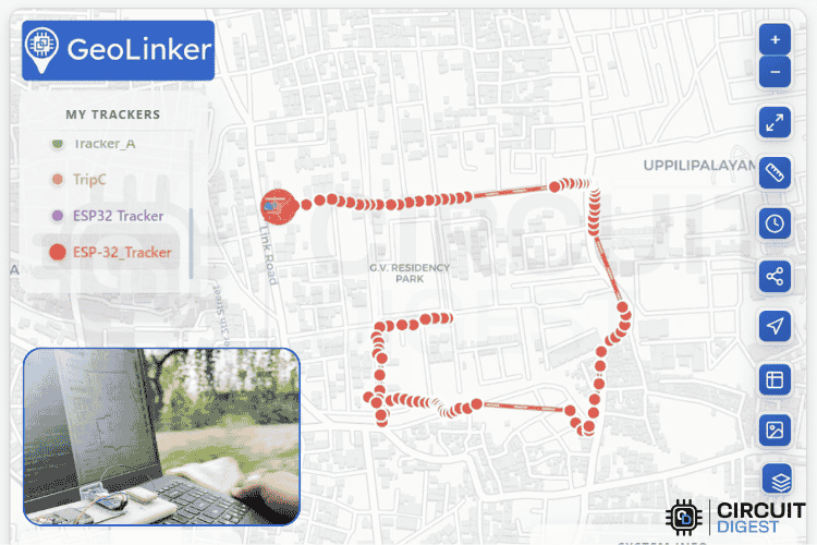 ESP32 + Neo-6M: Visualize Your Trajectory on a Cloud Map