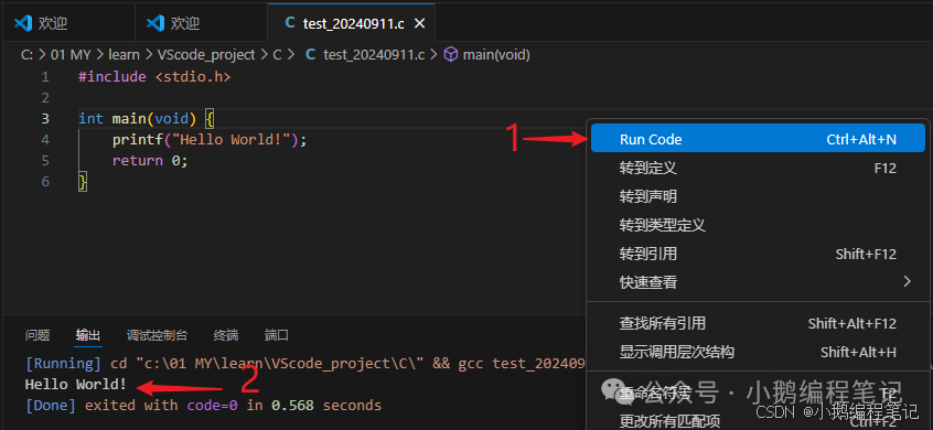 C Language Knowledge Base - (6) How to Download VSCode, Install and Uninstall VSCode, Install Plugins, and Write Hello World