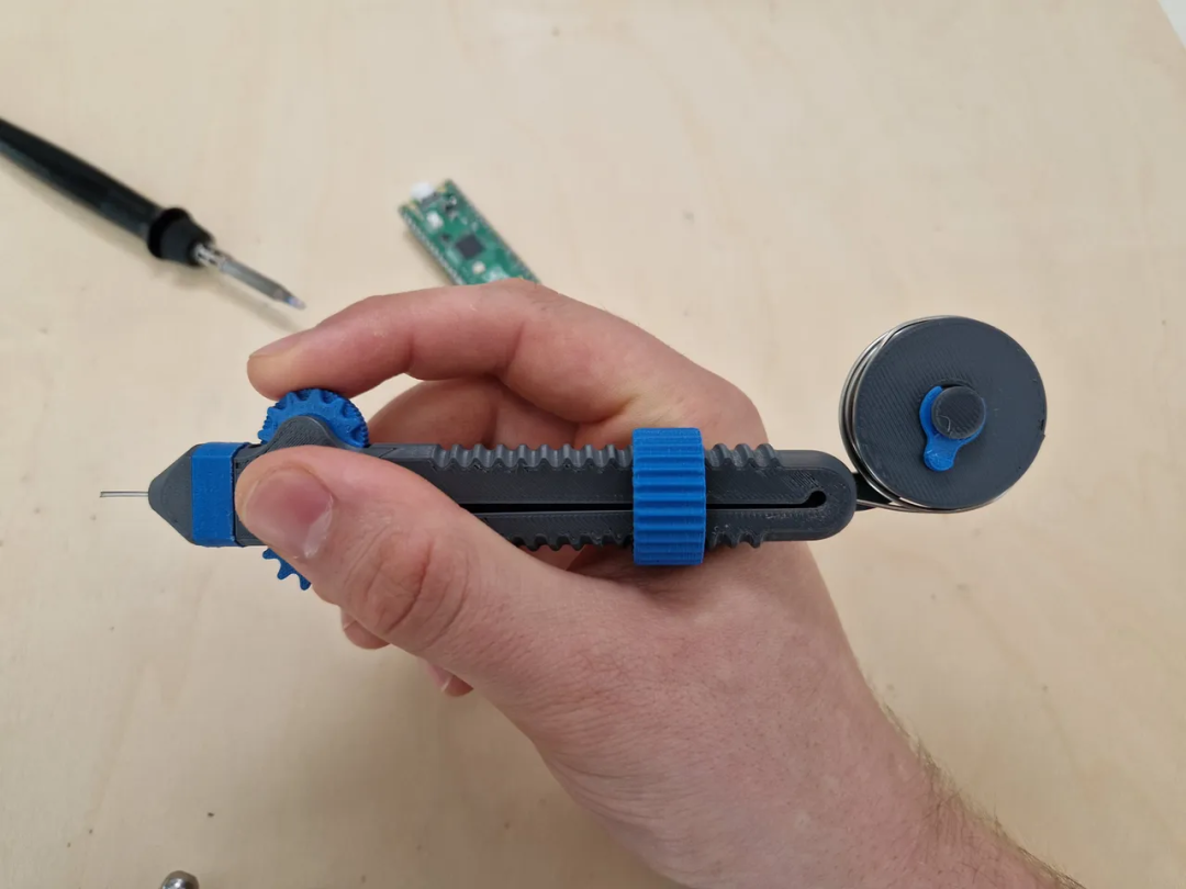Soldering Enthusiasts, This Fully 3D Printed Solder Reel is Really Useful
