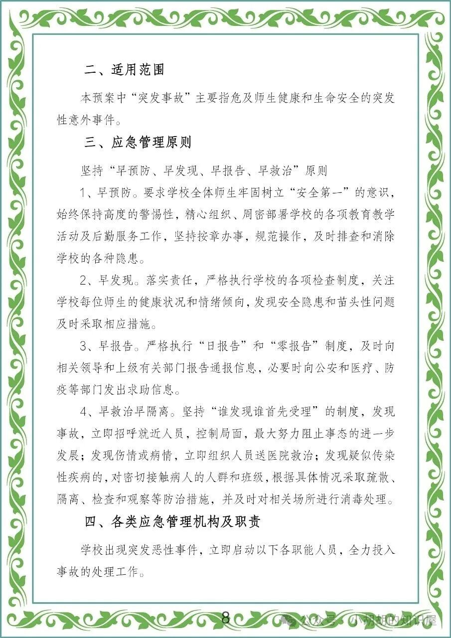 Compilation of School Emergency Response Plans