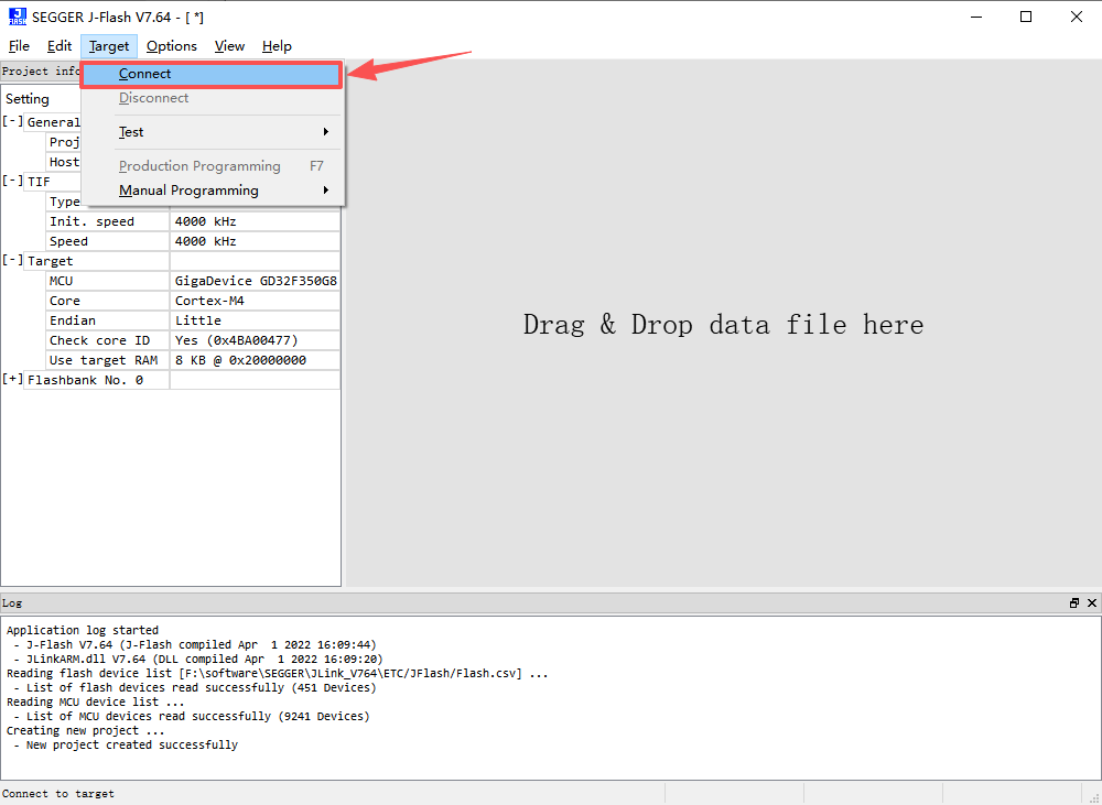 Programming GD32 with JLink and JFlash