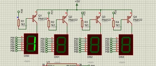 Dynamic Scanning of 51 Microcontroller Seven-Segment Displays