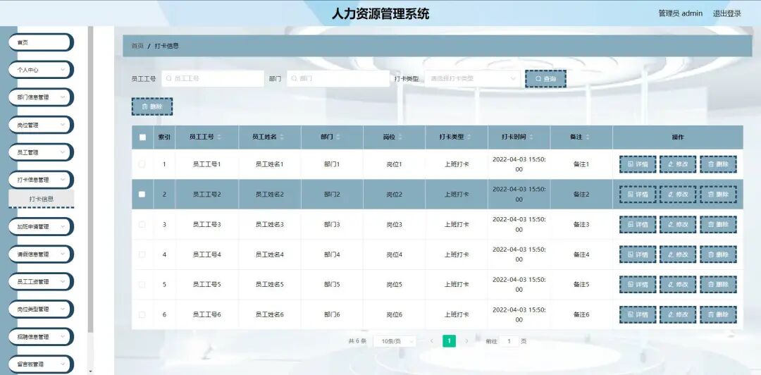 Human Resource Management System Based on Python, Django, MySQL, and Vue