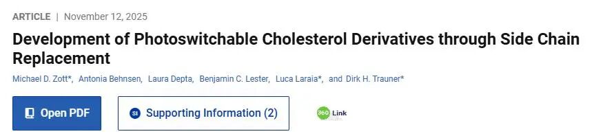 Development of Photoswitchable Cholesterol Derivatives through Side Chain Replacement