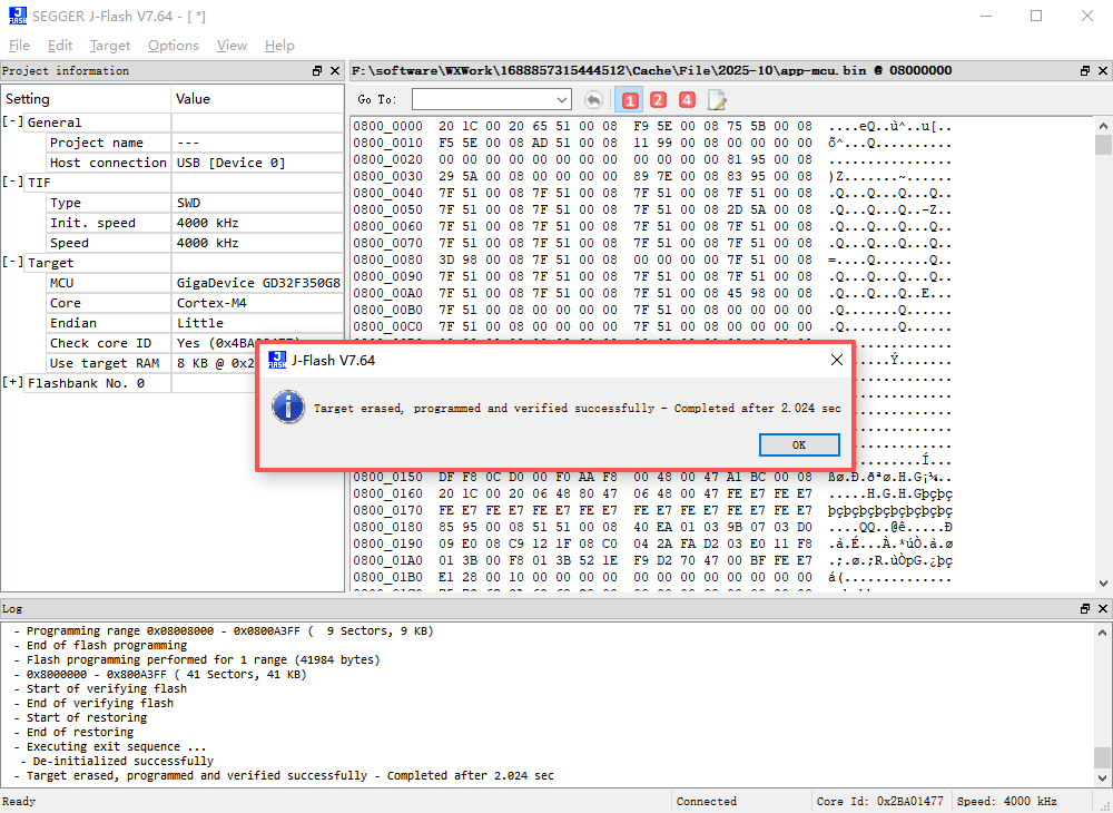 Programming GD32 with JLink and JFlash