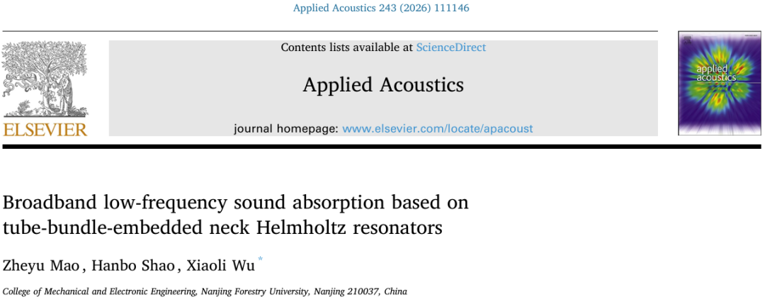 Broadband Low-Frequency Sound Absorption Based on a Bundled Embedded Neck Helmholtz Resonator