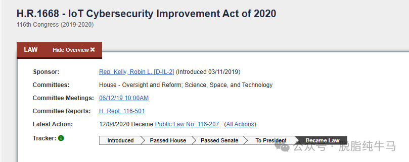 Overview of Network Security Laws and Regulations for IoT Products