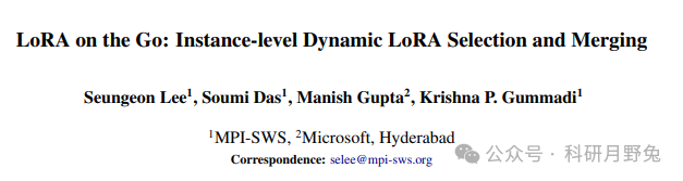 New Applications of LoRA: Dynamic Combination Without Training
