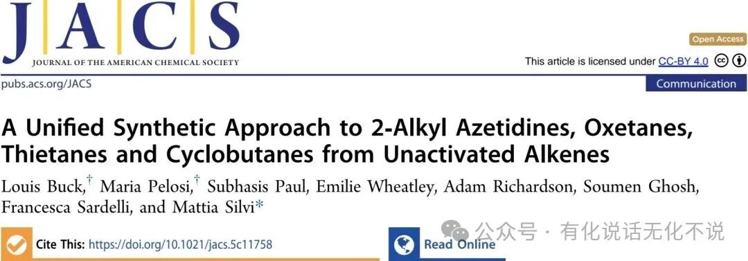 A Unified Synthetic Approach to N, O, S, C Cyclobutanes