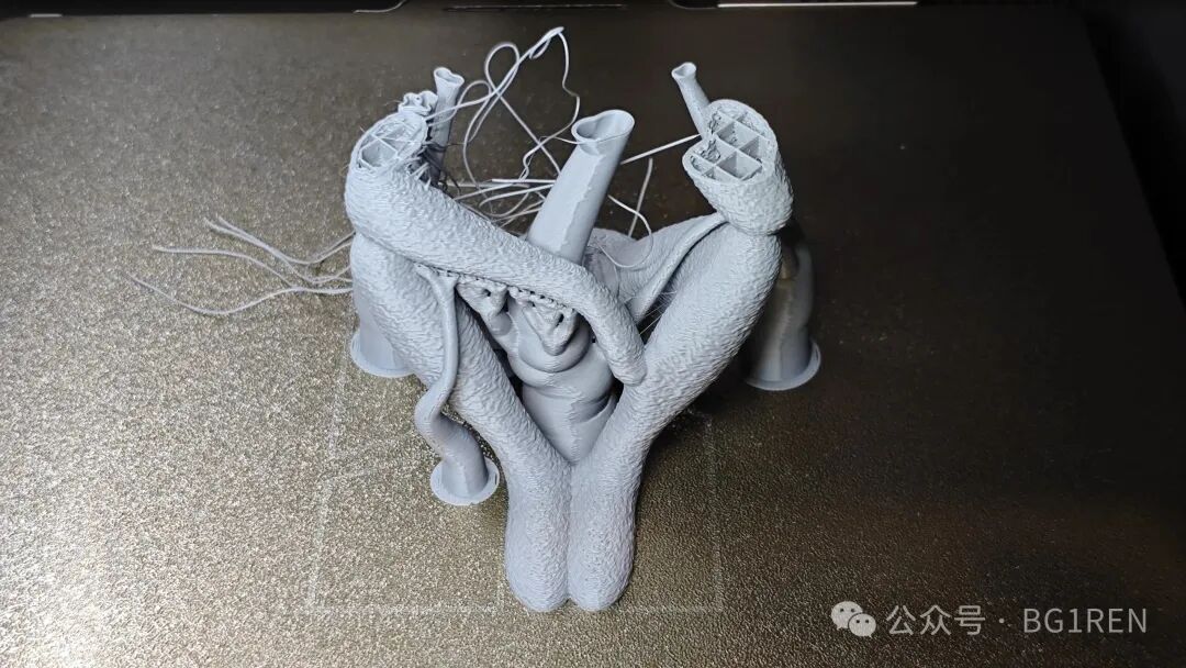 First 3D Printing Failure! Support Collapse Results in Noodle-Like Print...