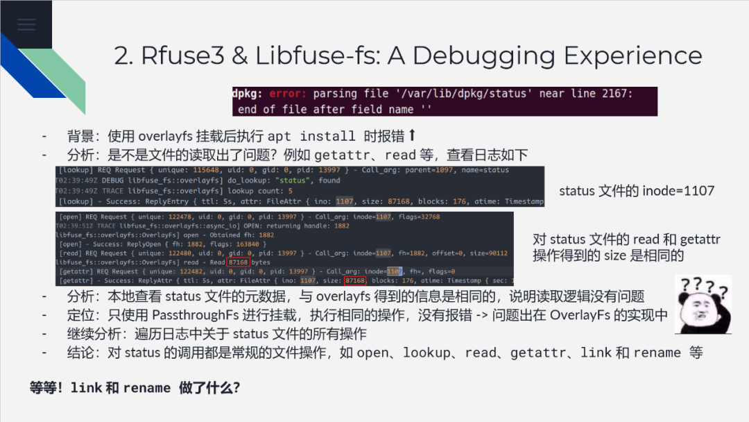 Latest Progress in Implementing FUSE File System with Rust