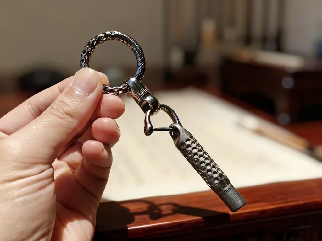 3D Printing with Apple-Origin Titanium Powder! FEGVE Titanium Alloy Keychain and Whistle Experience