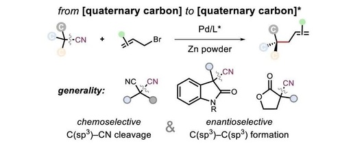 Asymmetric Decyanative Allylation of Tertiary Nitriles for the Construction of Quaternary Stereocenters